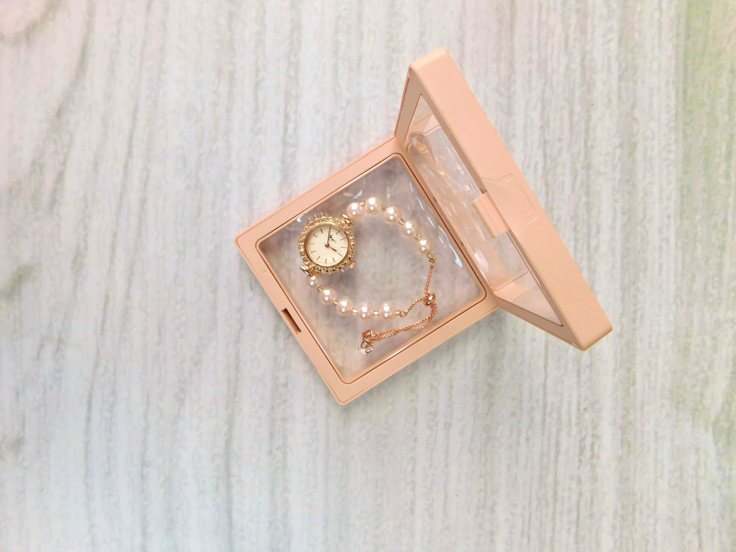 Reloj Pulsera – Perla redonda rosa