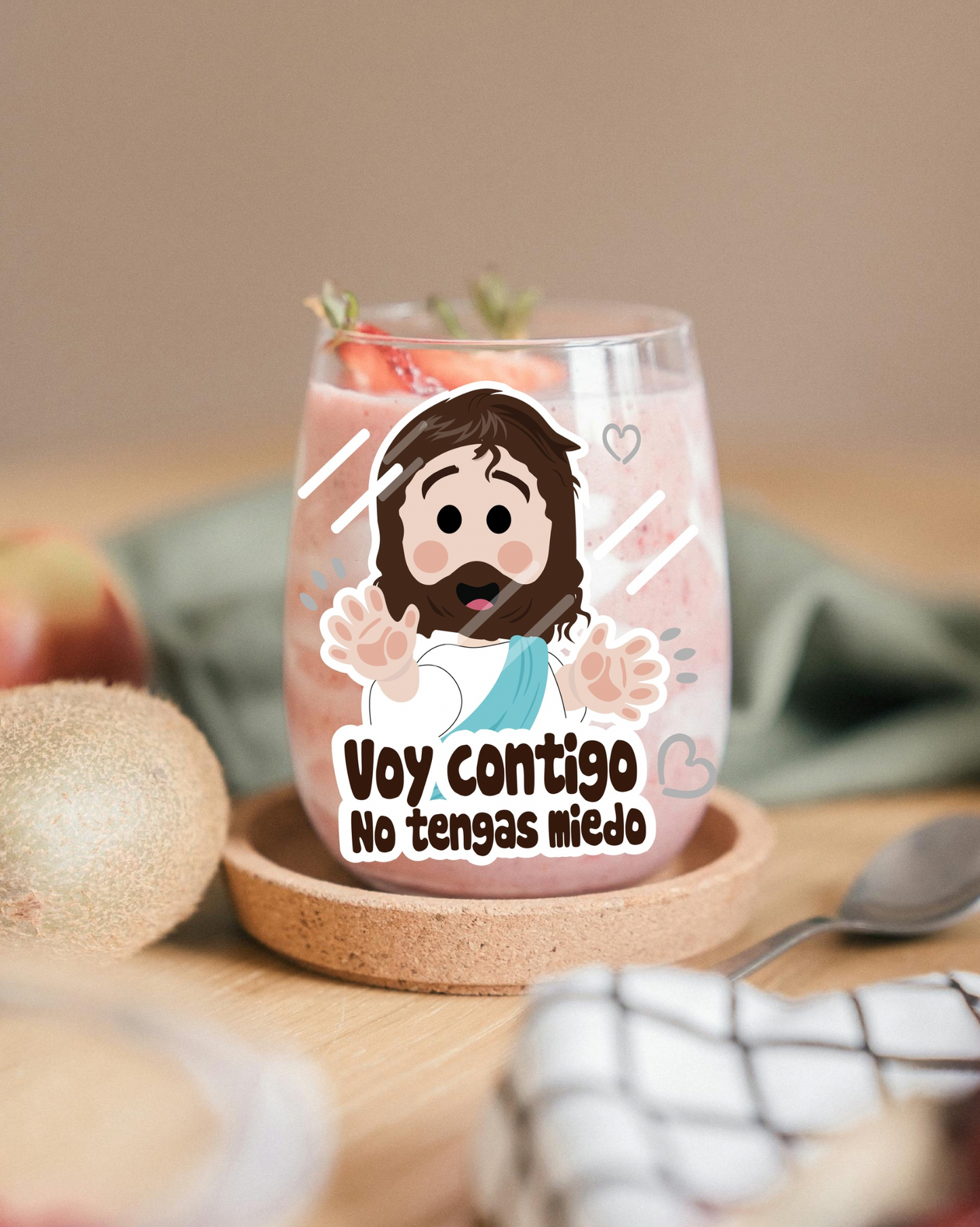 D- Adhesivo “Voy contigo. No tengas miedo”