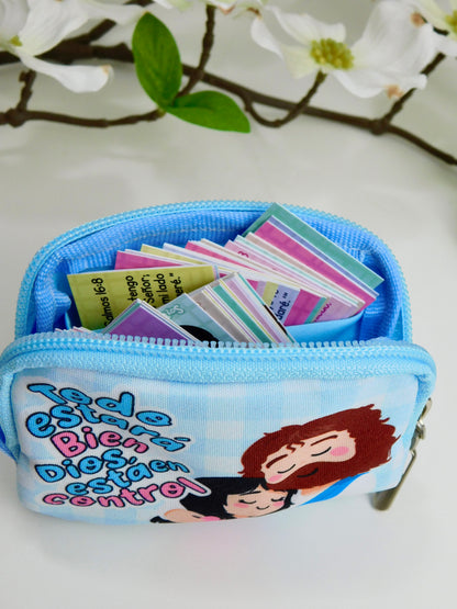 Monedero Todo estará bien, Dios está en control (Azul)