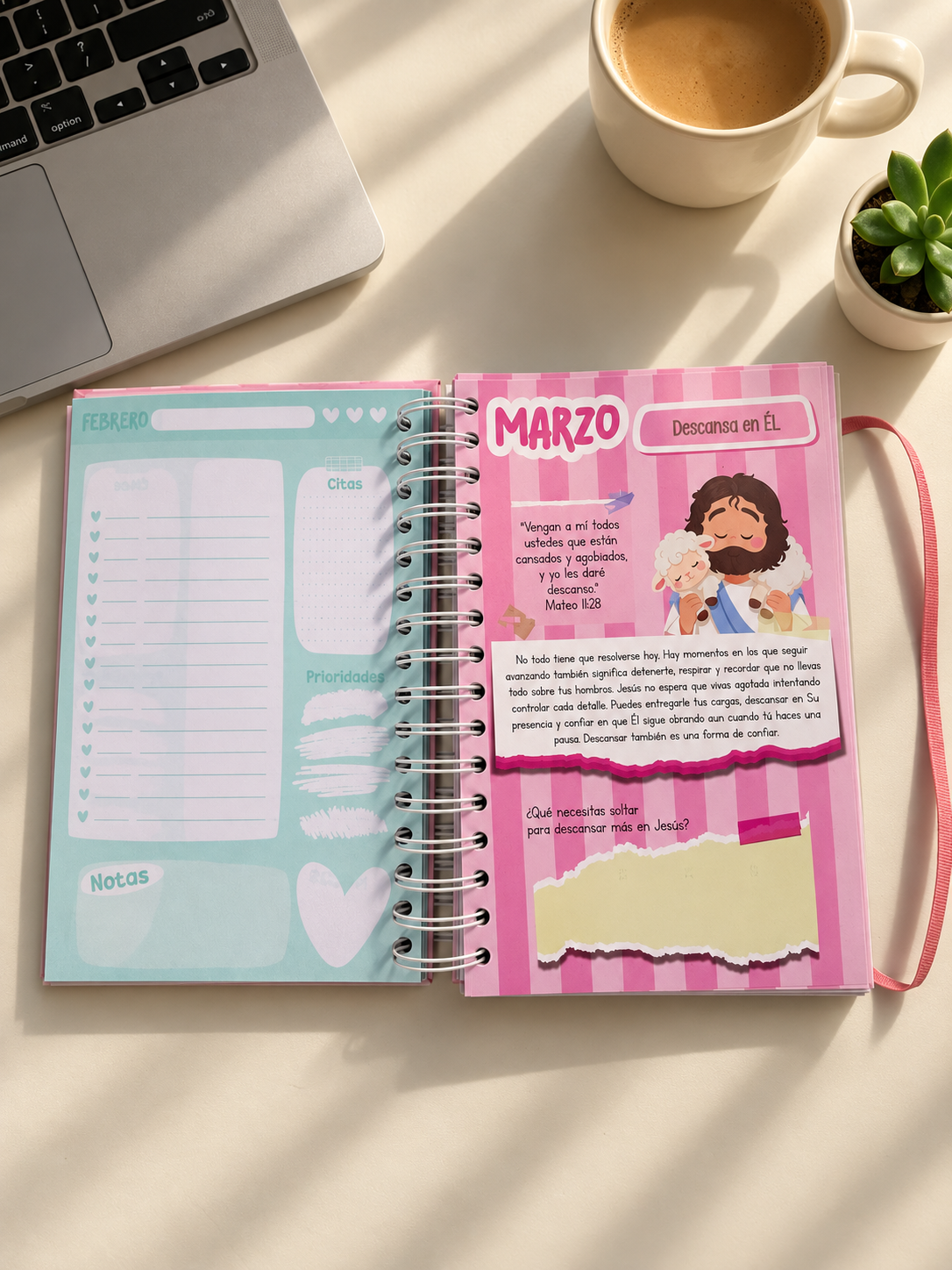 🌸 Agenda 2027– 12 meses para organizar tu vida con Jesús 💗