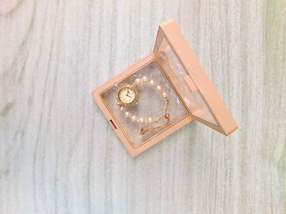 Reloj Pulsera – Perla redonda rosa