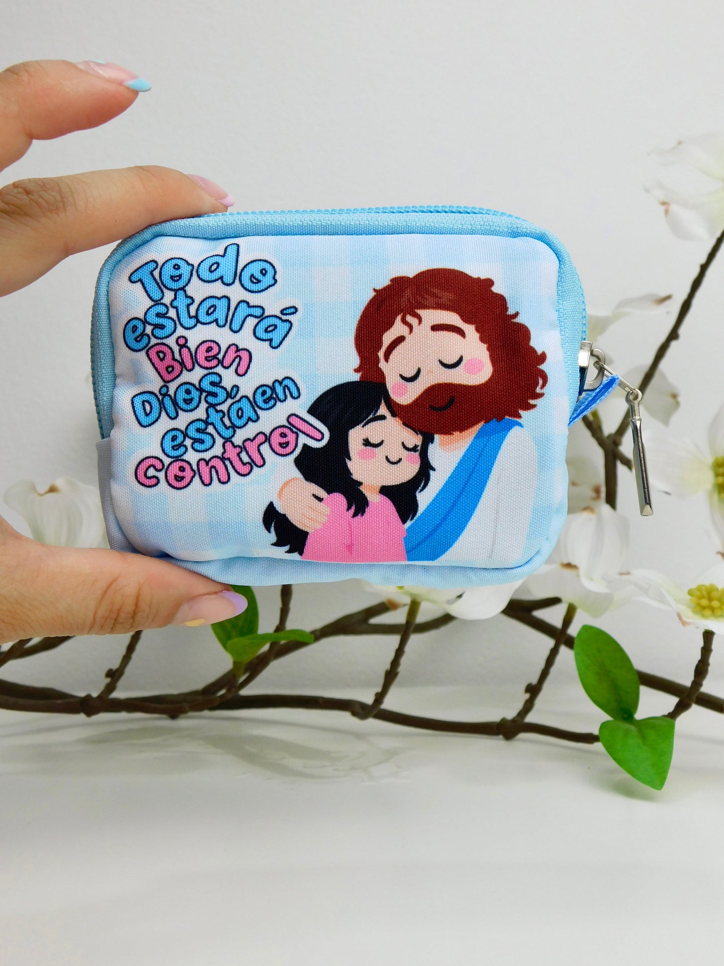 Monedero Todo estará bien, Dios está en control (Azul)