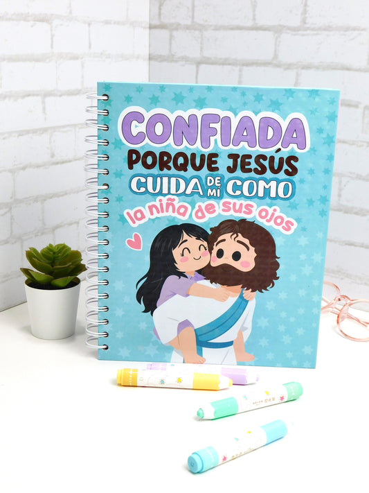 Cuaderno 5 materias – “Confiada porque Jesús cuida de mí como la niña de sus ojos