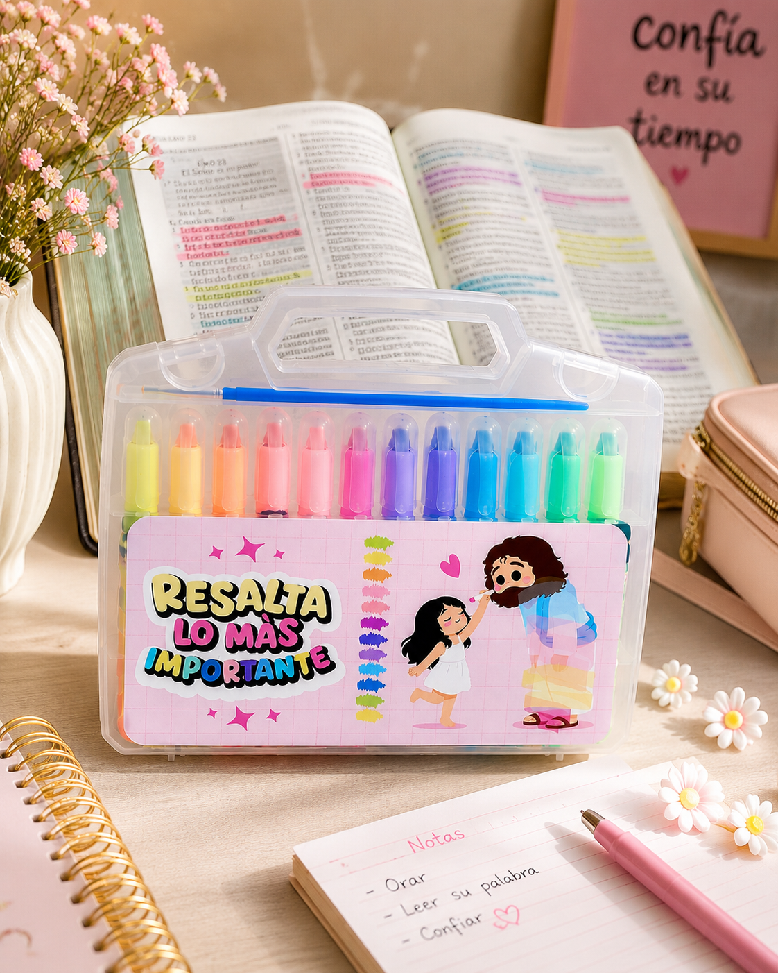 Resaltadores para Biblia x12 – Identidad, Cera + Acuarela