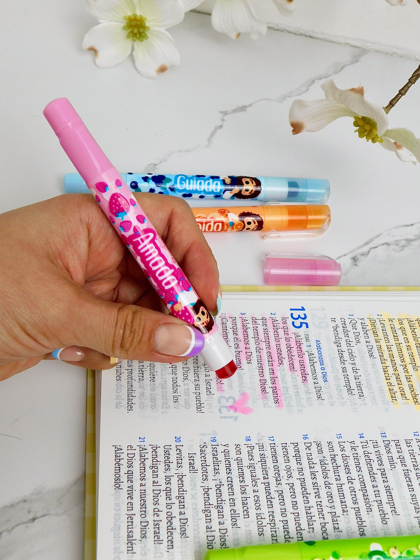 Resaltadores para Biblia x6 con Aroma a Frutas 🍇
