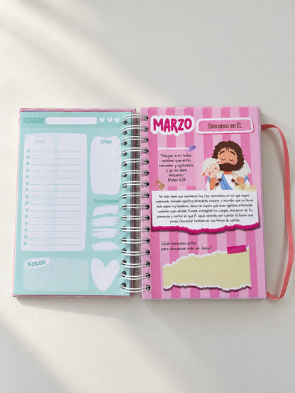🌸 Agenda 2027 rosada– 12 meses para organizar tu vida con Jesús 💗