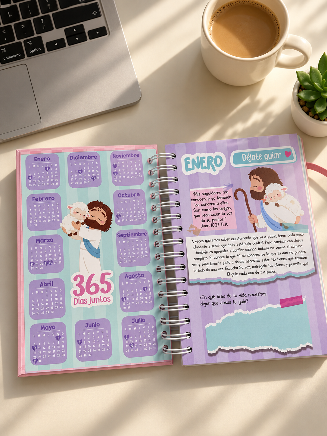 🌸 Agenda 2027– 12 meses para organizar tu vida con Jesús 💗