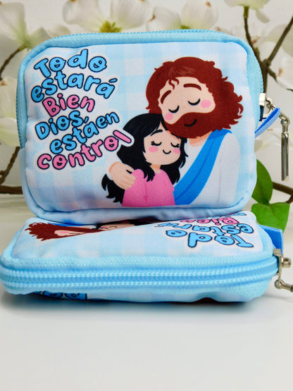 Monedero Todo estará bien, Dios está en control (Azul)