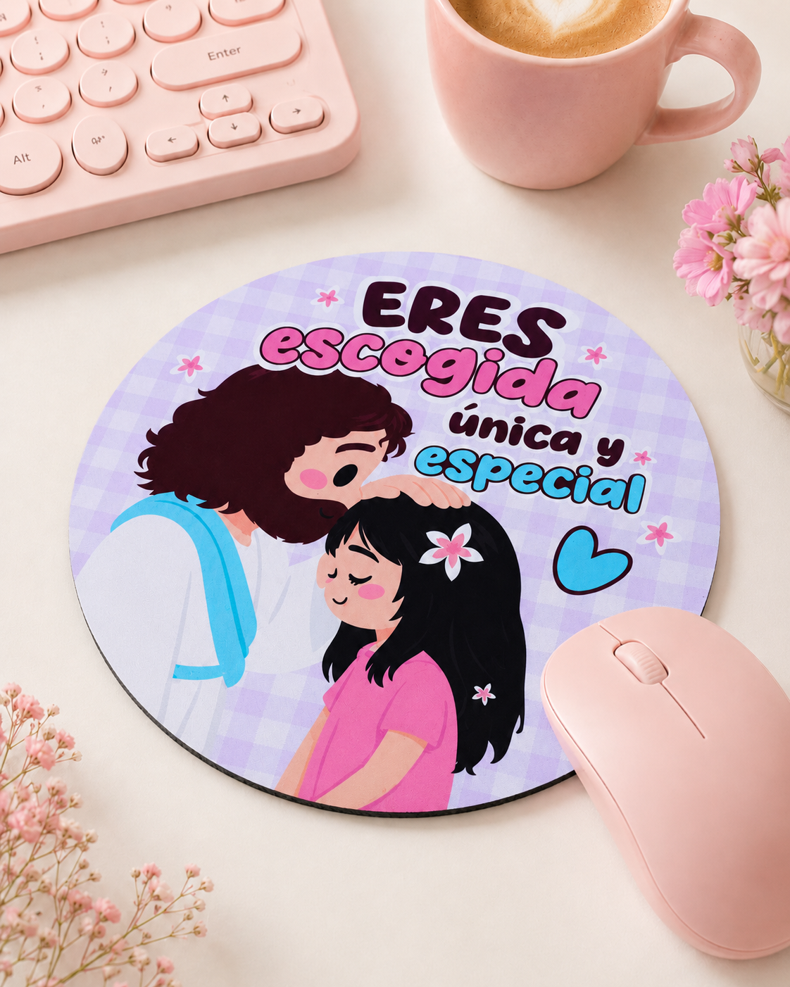 Mouse pad “eres escogida” Lila