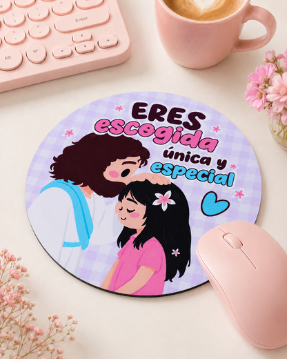 Mouse pad “eres escogida” Lila