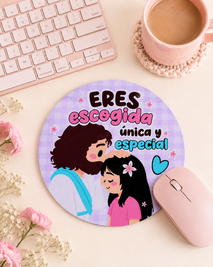 Mouse pad “eres escogida” Lila