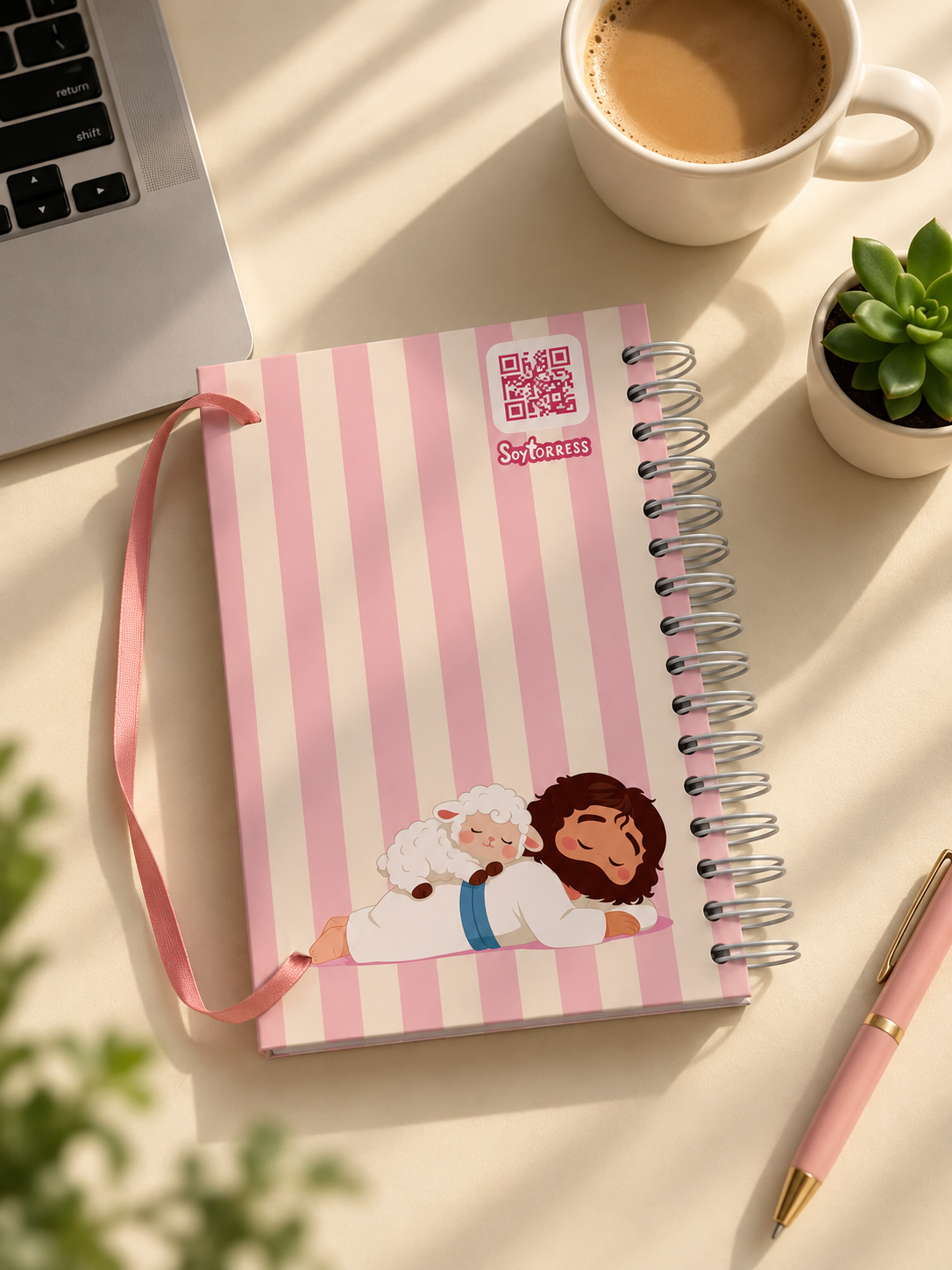 🌸 Agenda 2027 rosada– 12 meses para organizar tu vida con Jesús 💗