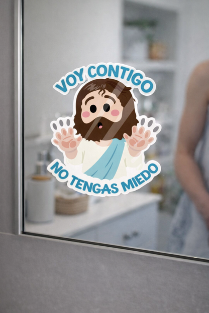 Adhesivo “Voy contigo. No tengas miedo”