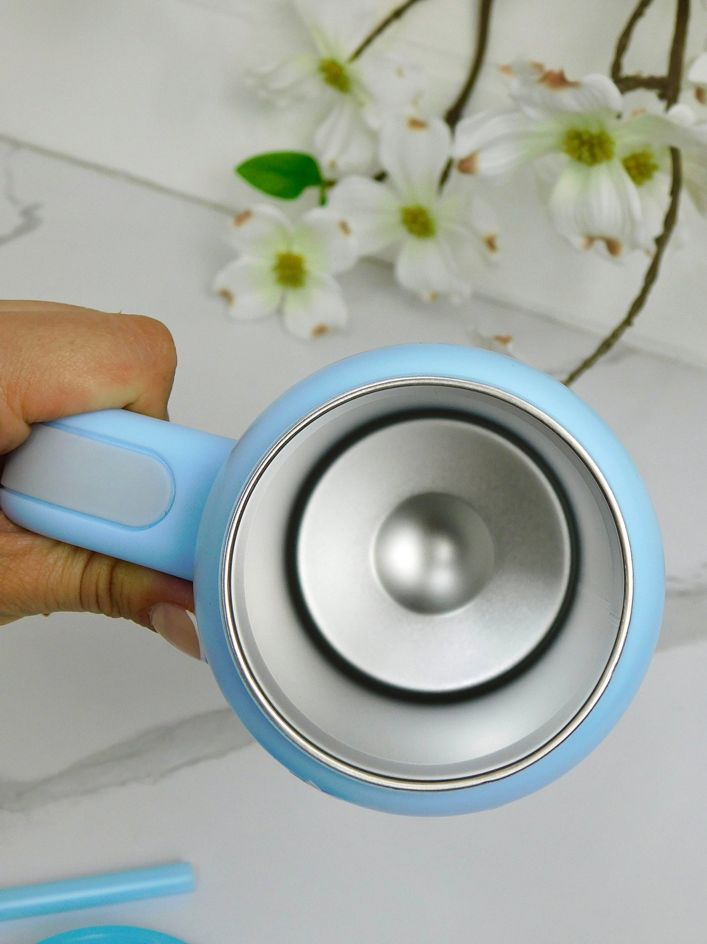 Vaso Termo “Cafecito con Jesús” Azul