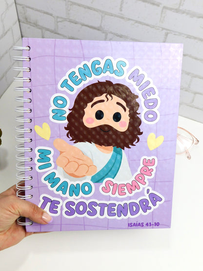 Cuaderno 5 materias – “No tengas miedo, mi mano siempre te sostendrá” (Isaías 41:10)