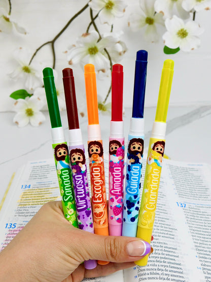 Resaltadores para Biblia x6 con Aroma a Frutas 🍇