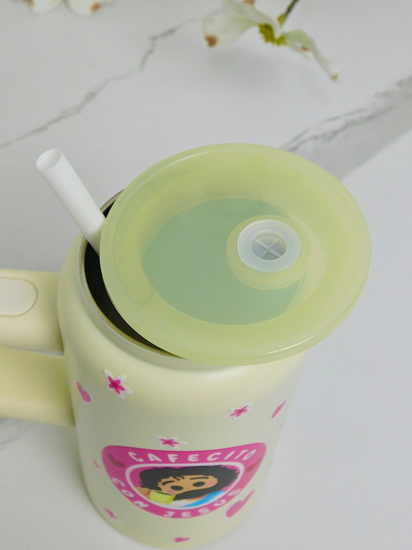 Vaso Termo “Cafecito con Jesús” Beige