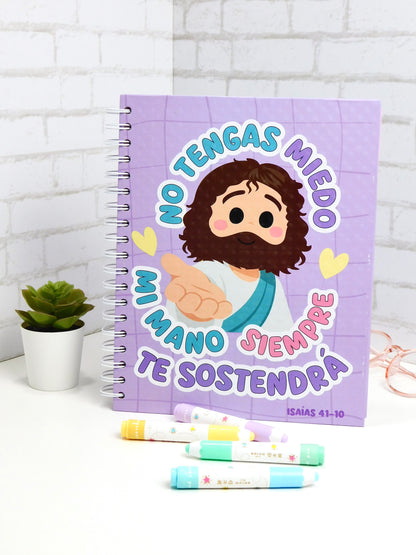 Cuaderno 5 materias – “No tengas miedo, mi mano siempre te sostendrá” (Isaías 41:10)