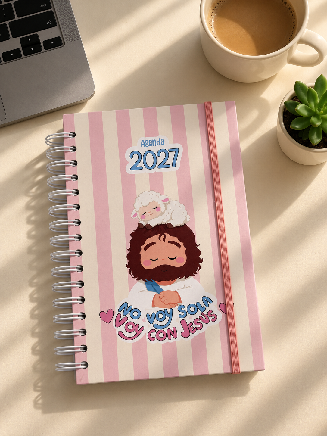 🌸 Agenda 2027 rosada– 12 meses para organizar tu vida con Jesús 💗