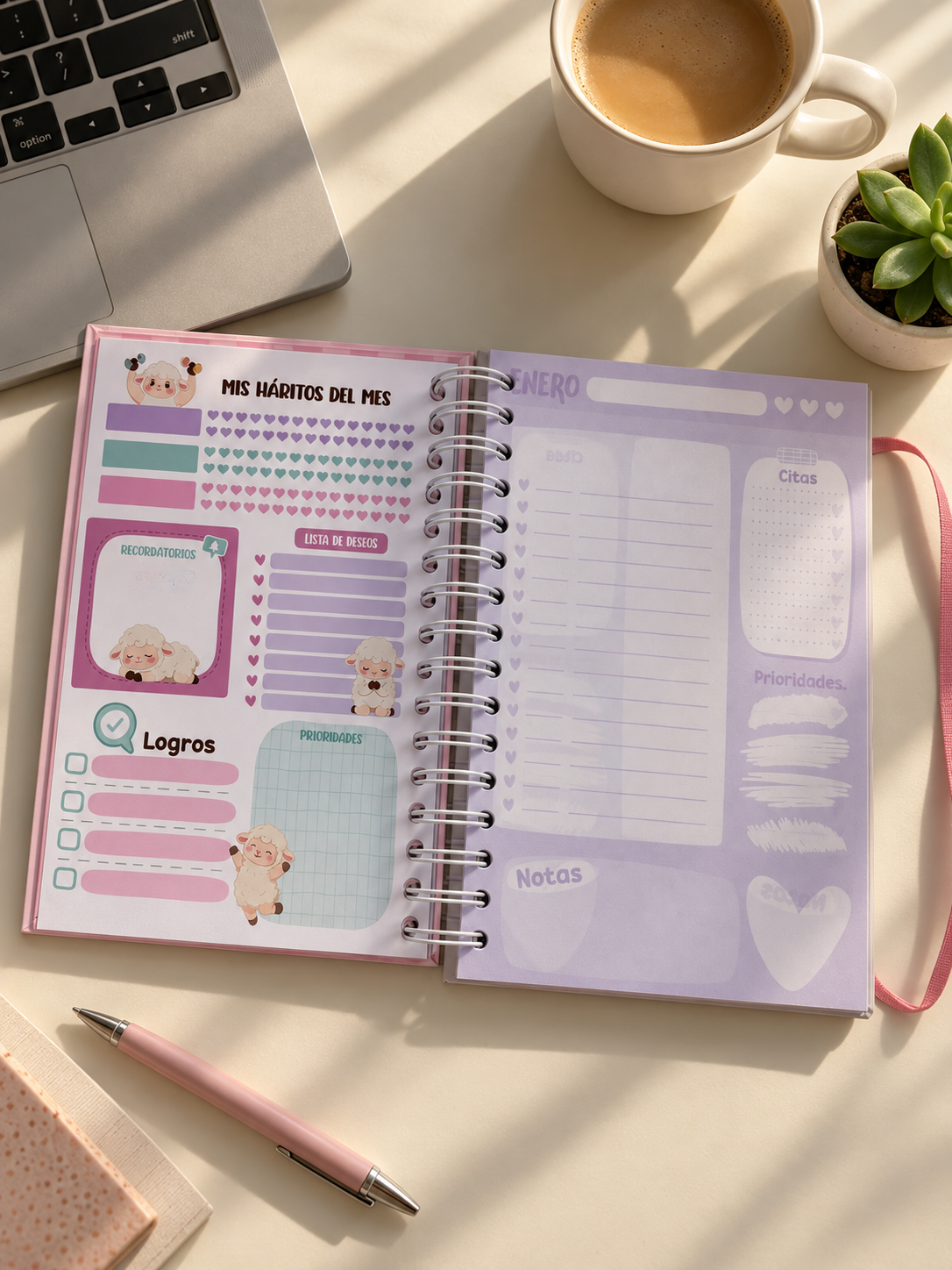 🌸 Agenda 2027– 12 meses para organizar tu vida con Jesús 💗