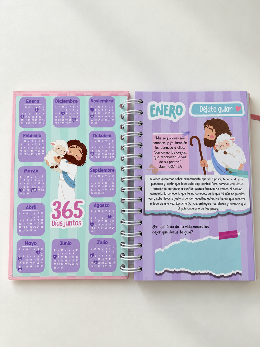 🌸 Agenda 2027 rosada– 12 meses para organizar tu vida con Jesús 💗