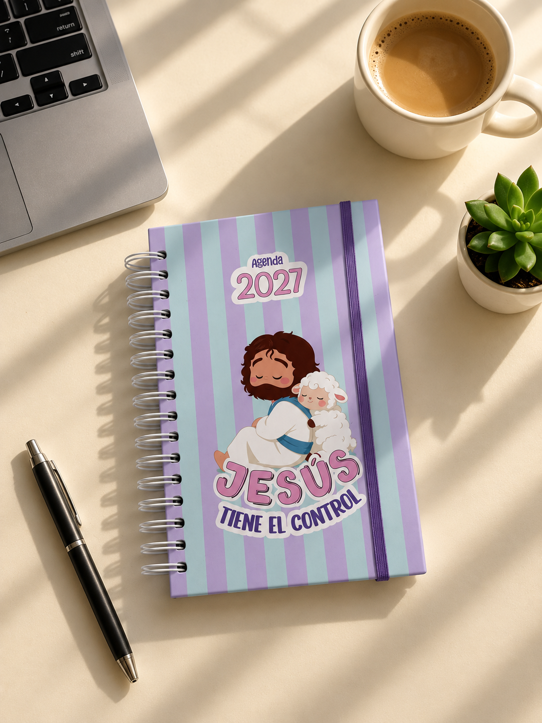 🌸 Agenda 2027– 12 meses para organizar tu vida con Jesús 💗